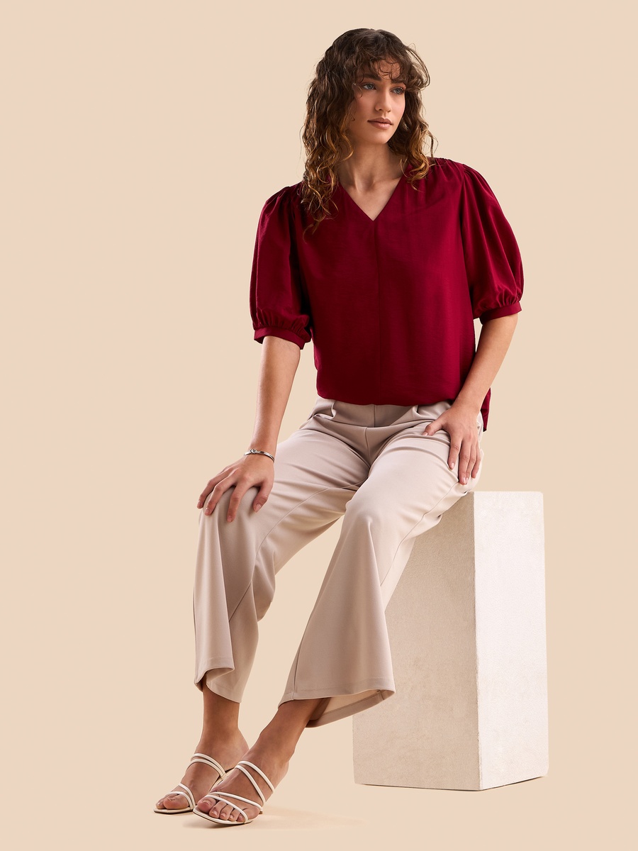 Plain Wide Leg Pants