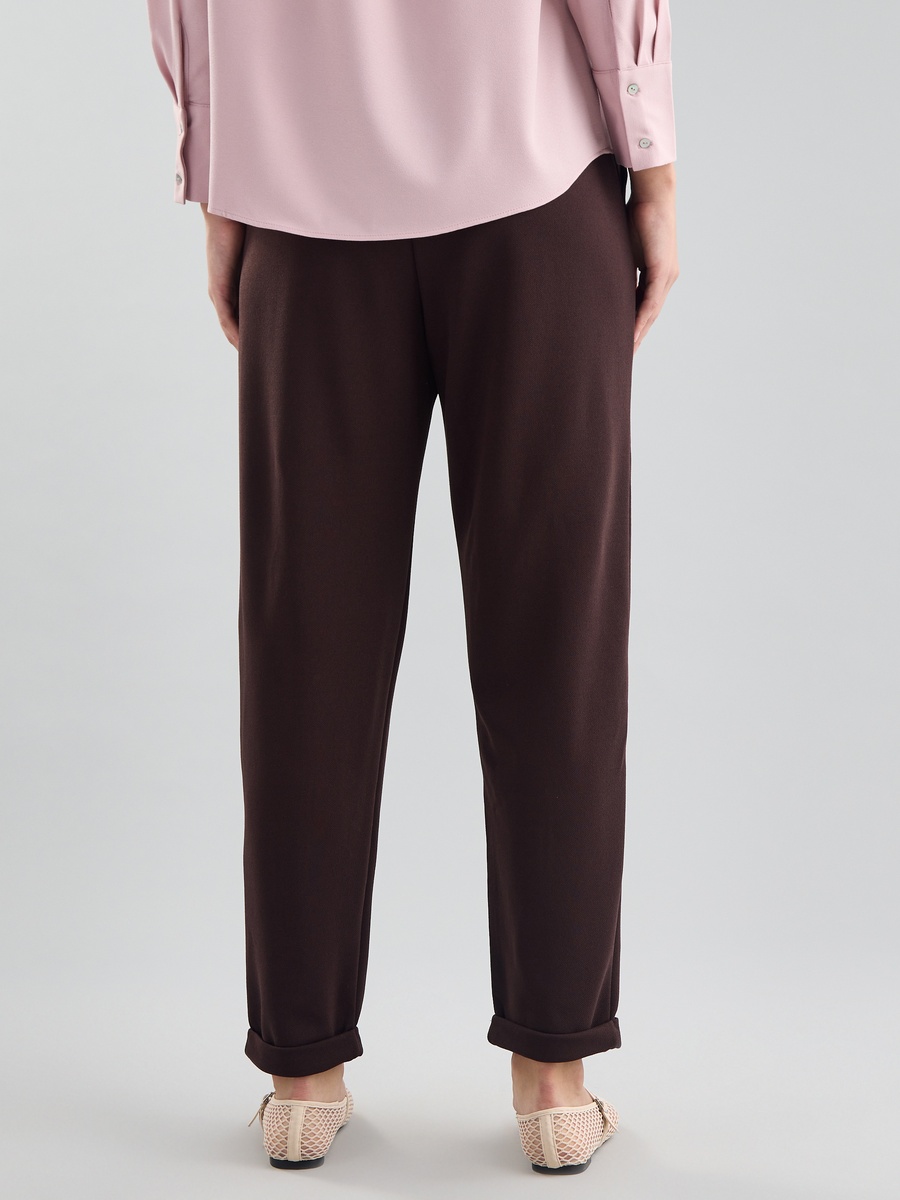 Plain Track Pants with Drawstring Closure