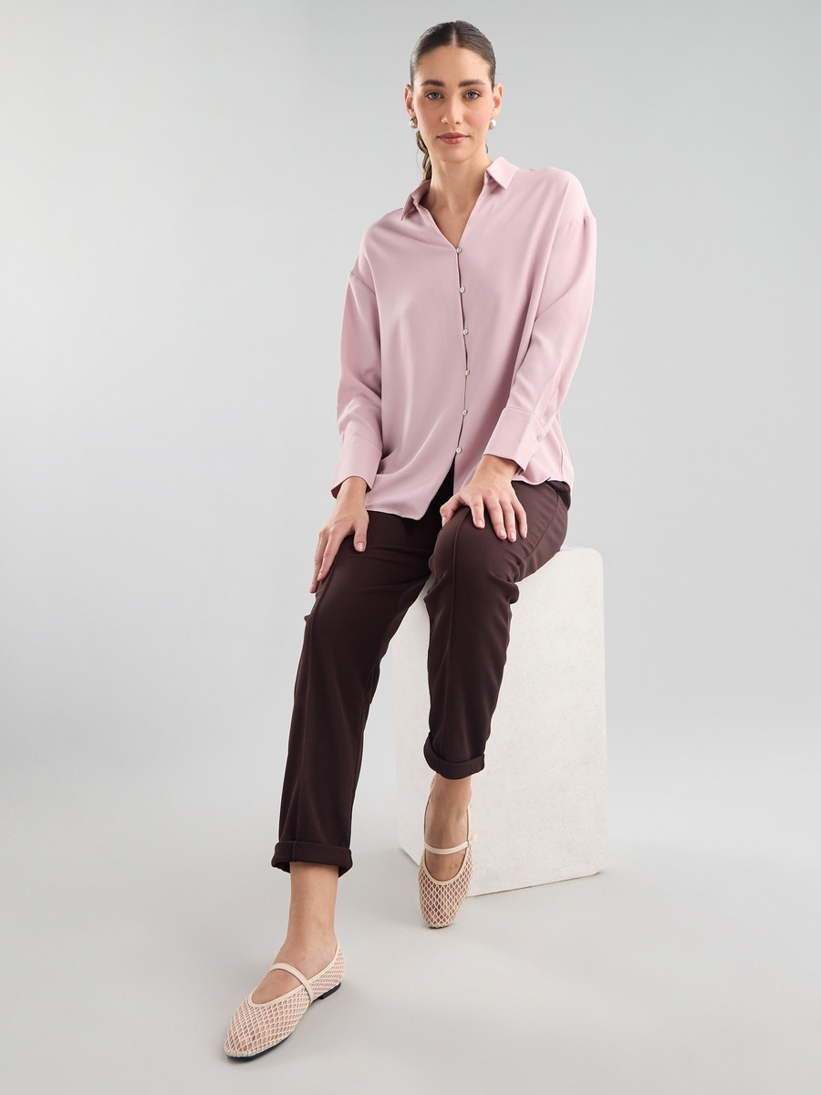Plain Track Pants with Drawstring Closure