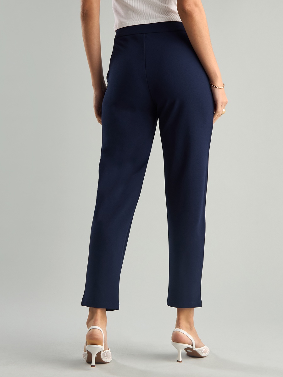 Front Crease Detail Tapered Pants