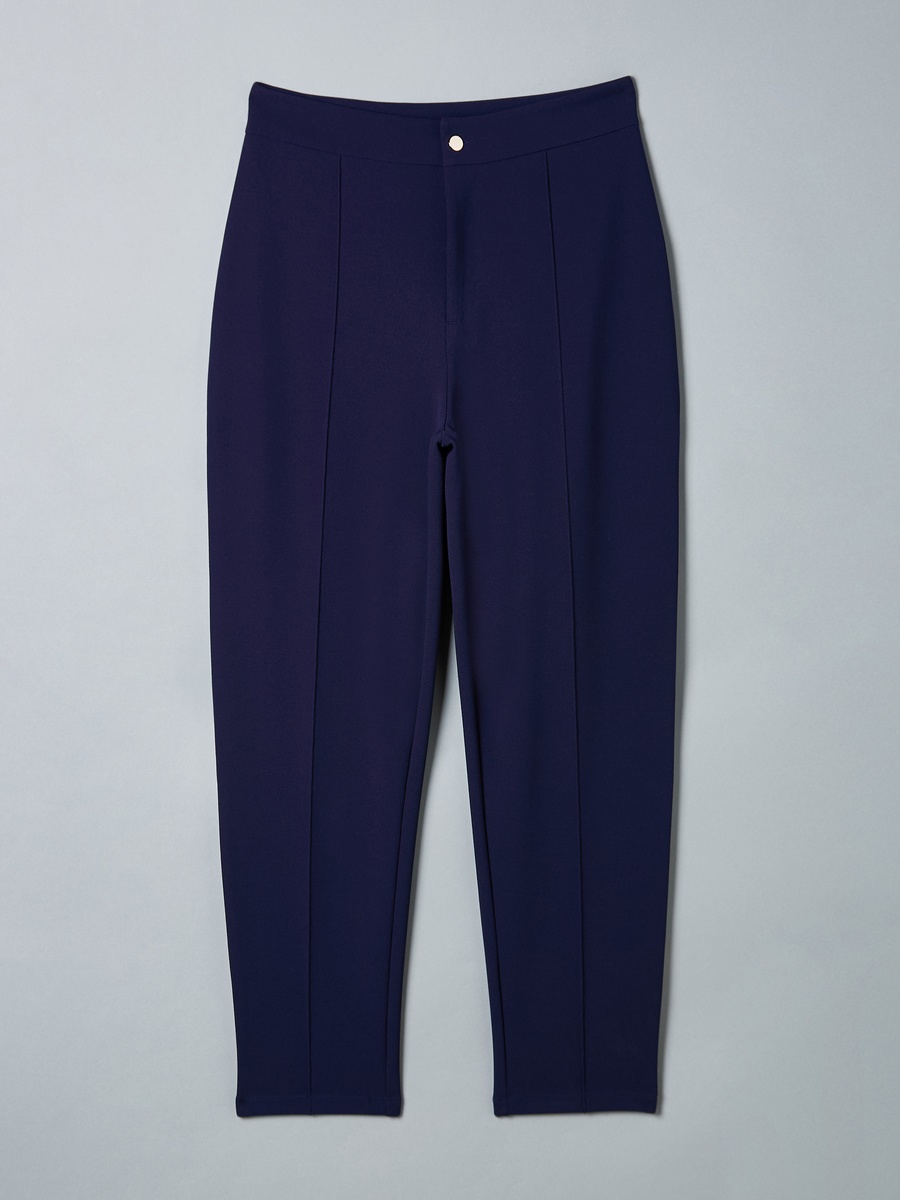 Front Crease Detail Tapered Pants