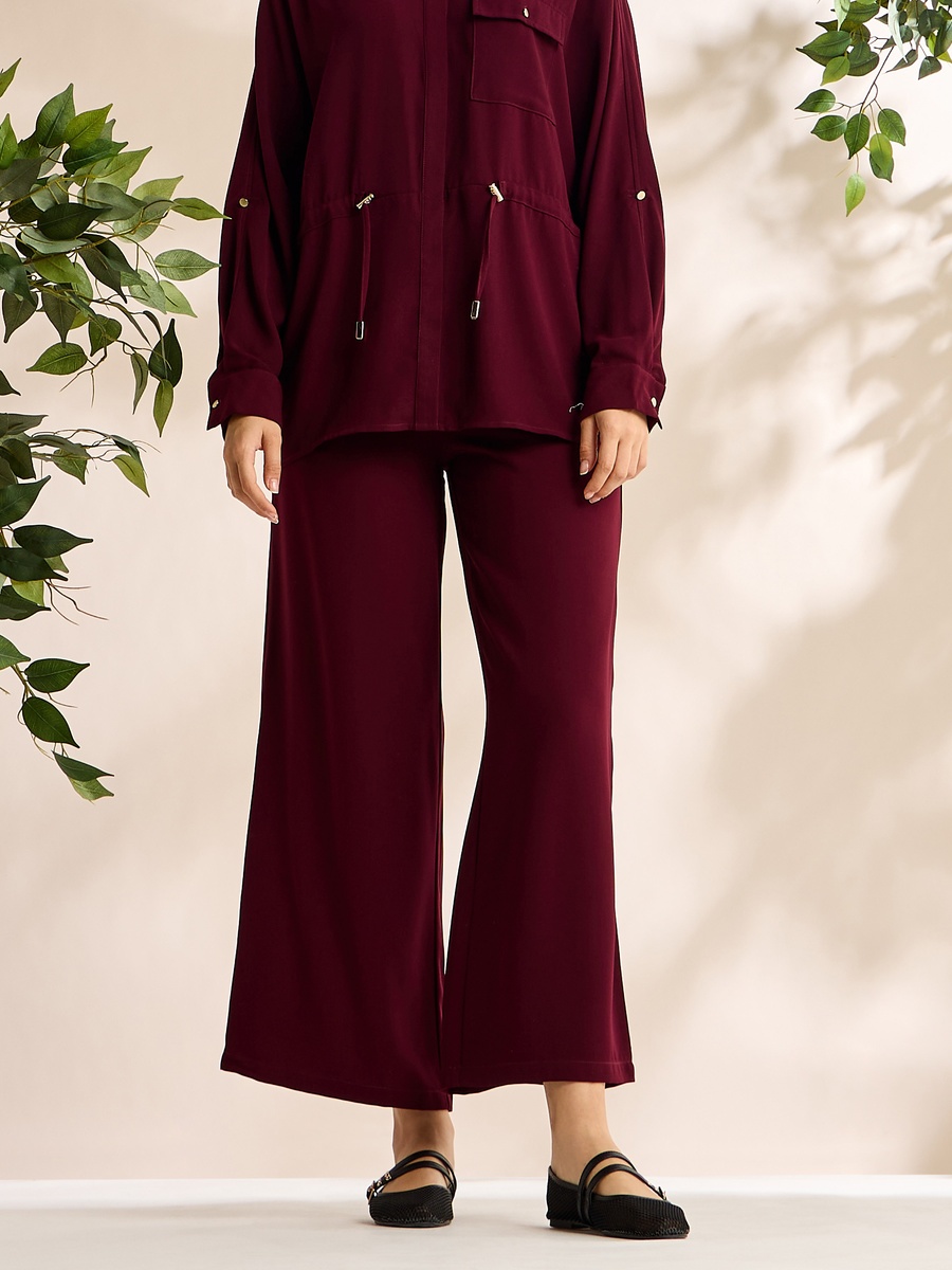 Plain Wide Leg Pants