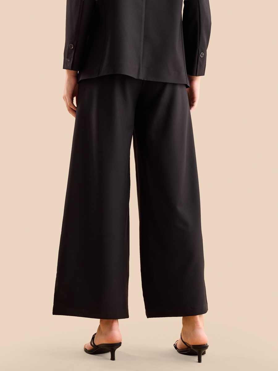 Pleated Wide Leg Trousers