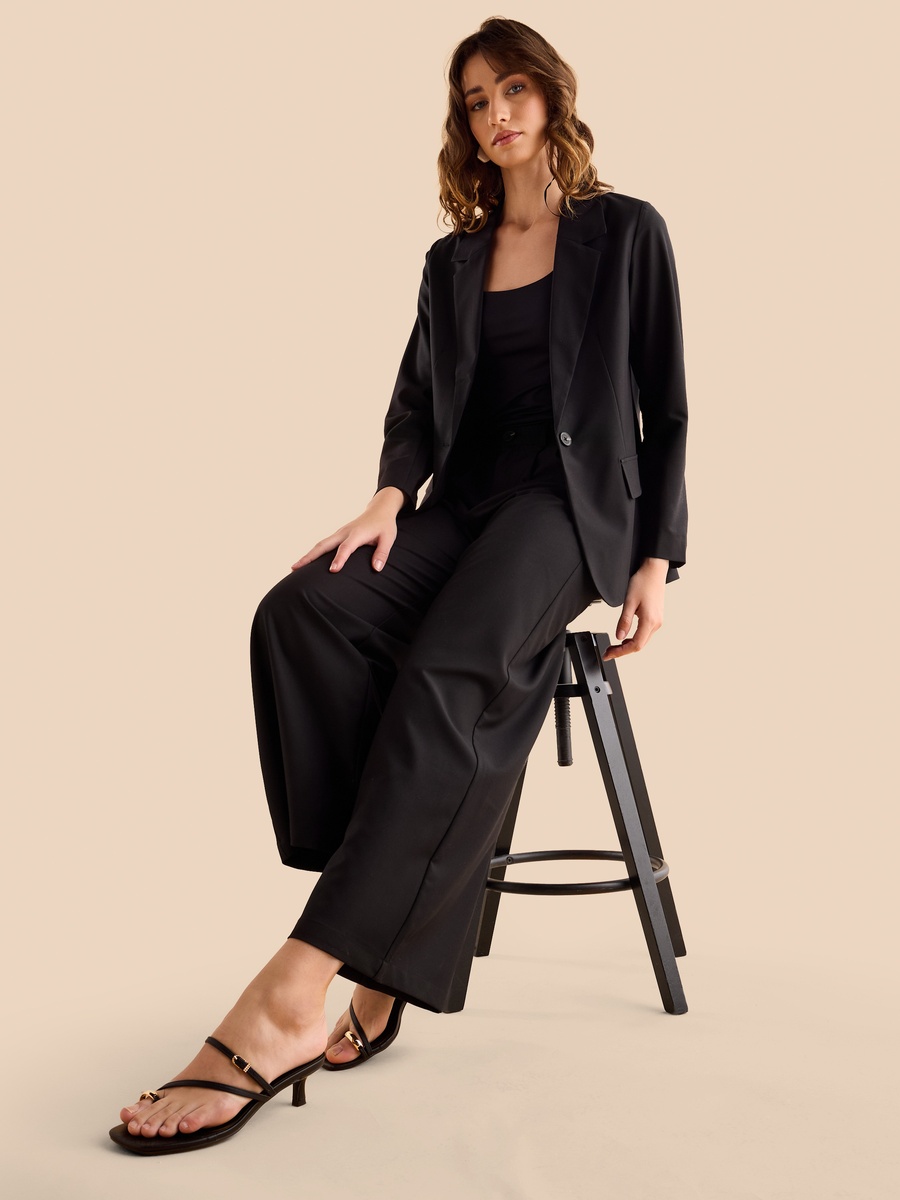 Pleated Wide Leg Trousers