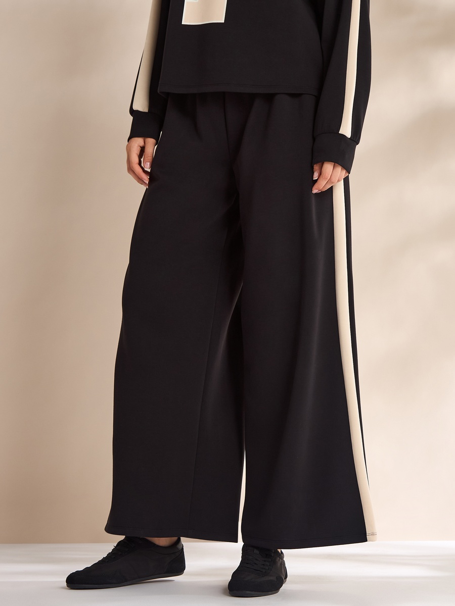Panelled Modal Wide Leg Pants