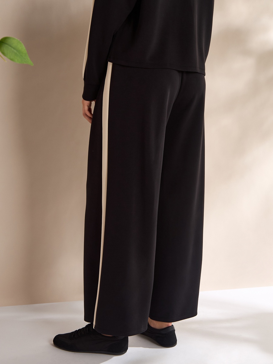 Panelled Modal Wide Leg Pants