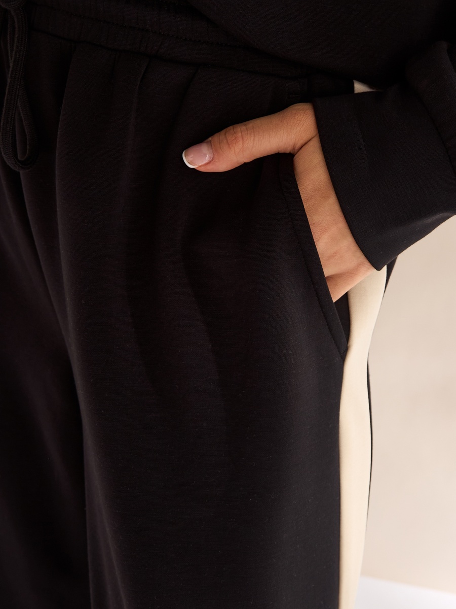 Panelled Modal Wide Leg Pants