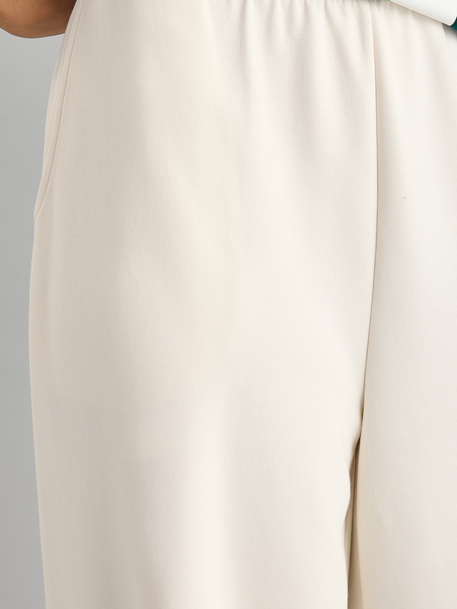 Plain Elasticated Waist Pants with Pockets