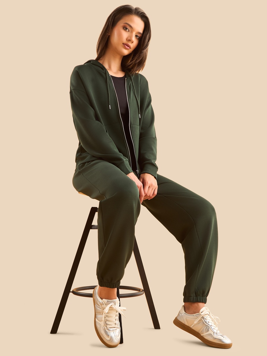 Plain Modal Joggers with Drawstring Closure