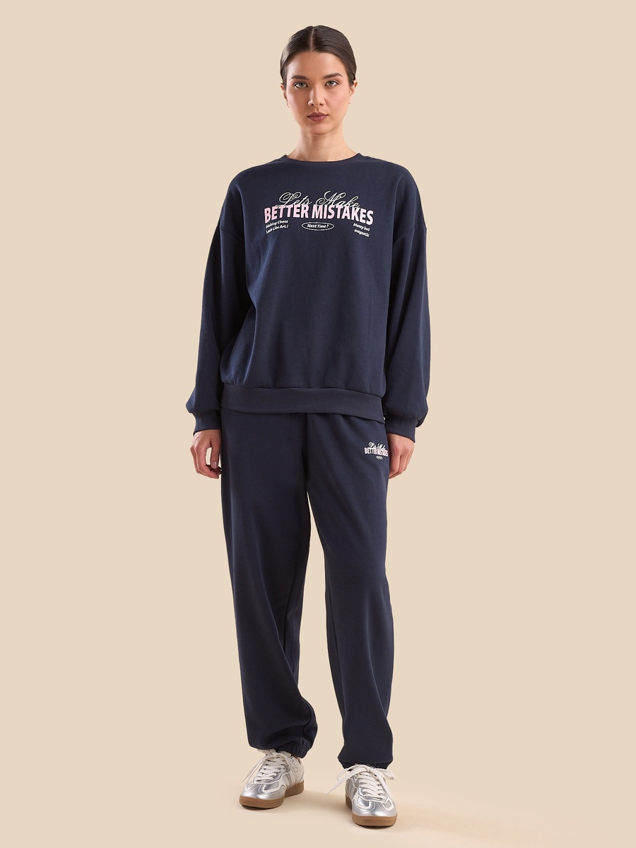 Slogan Print Joggers