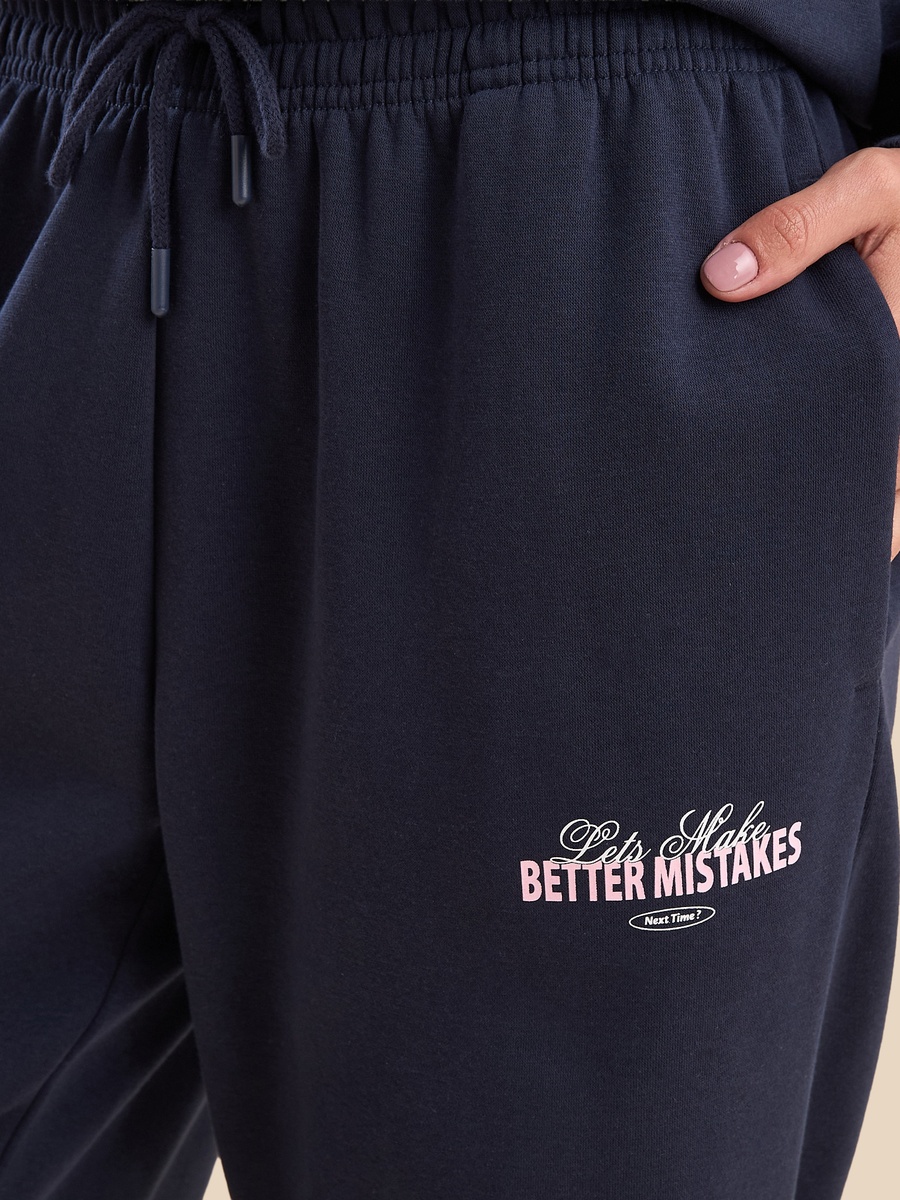 Slogan Print Joggers