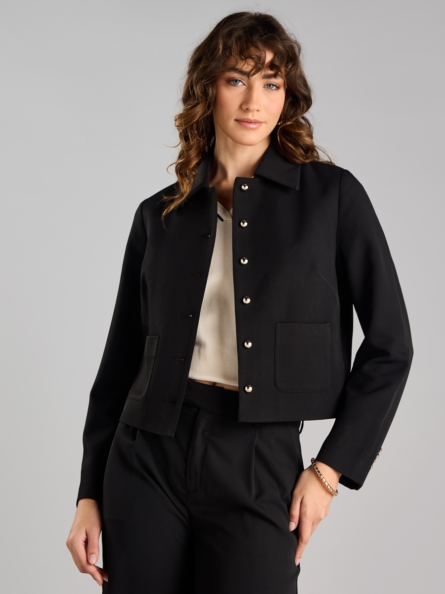 Plain Jacket with Pockets