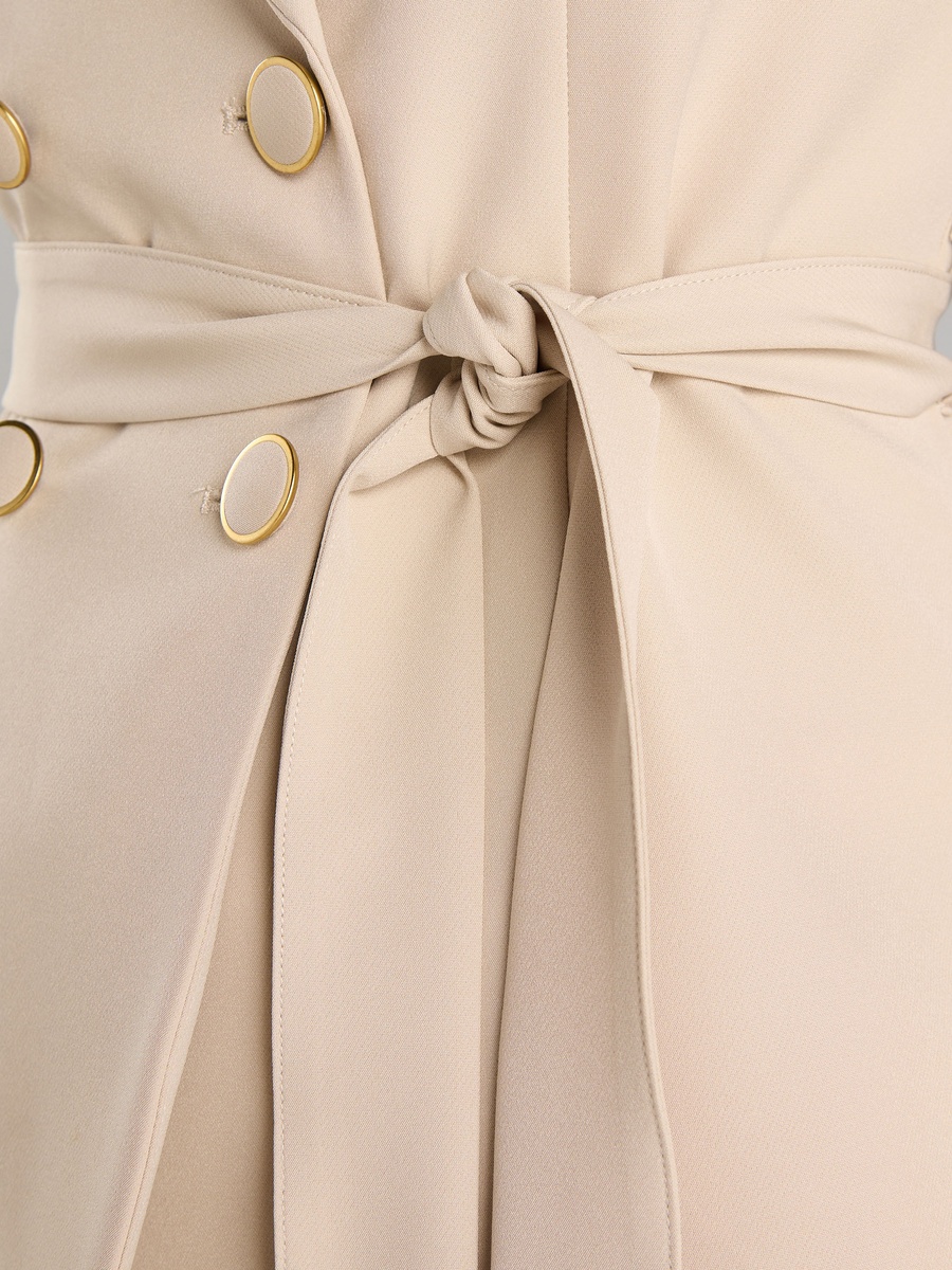 Plain Sleeveless Longline Jacket