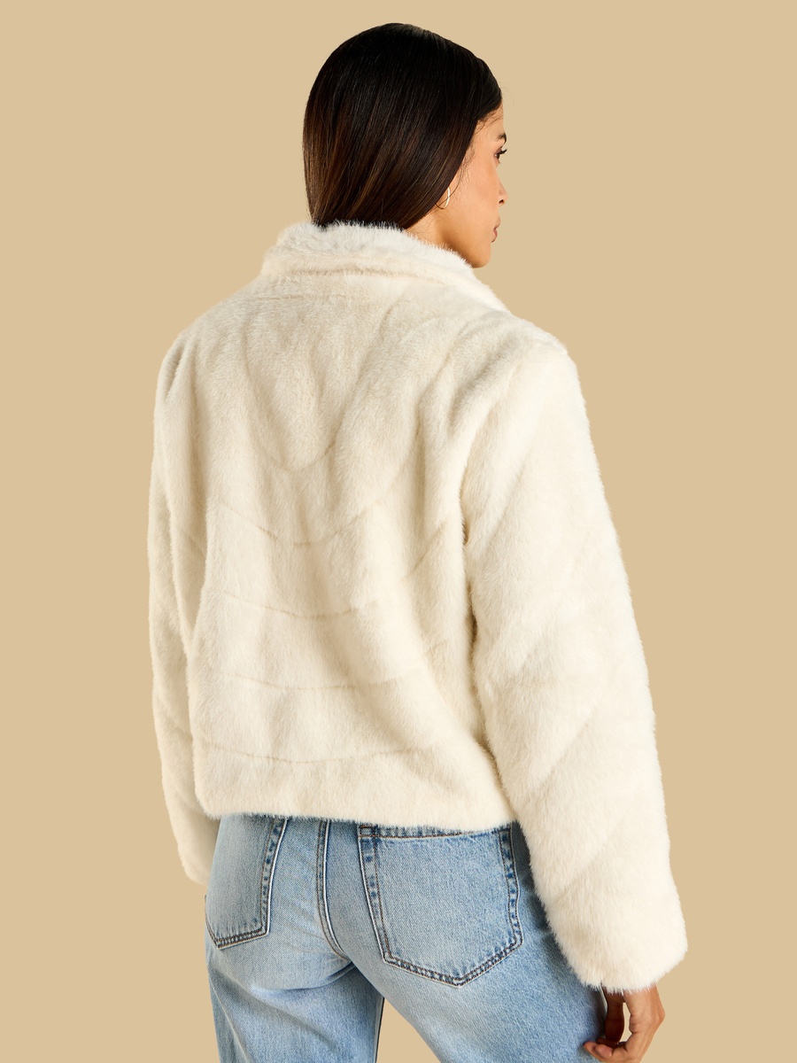 Faux Fur Jacket with Pockets