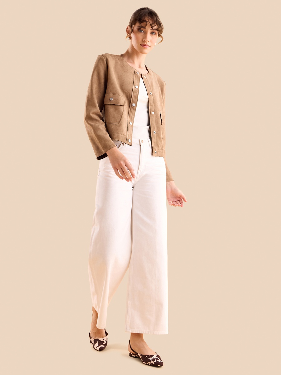 Suede Cropped Jacket