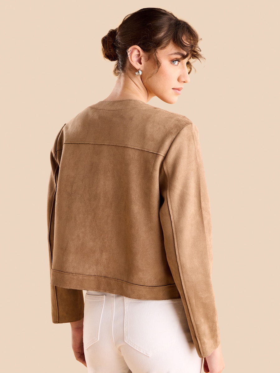 Suede Cropped Jacket