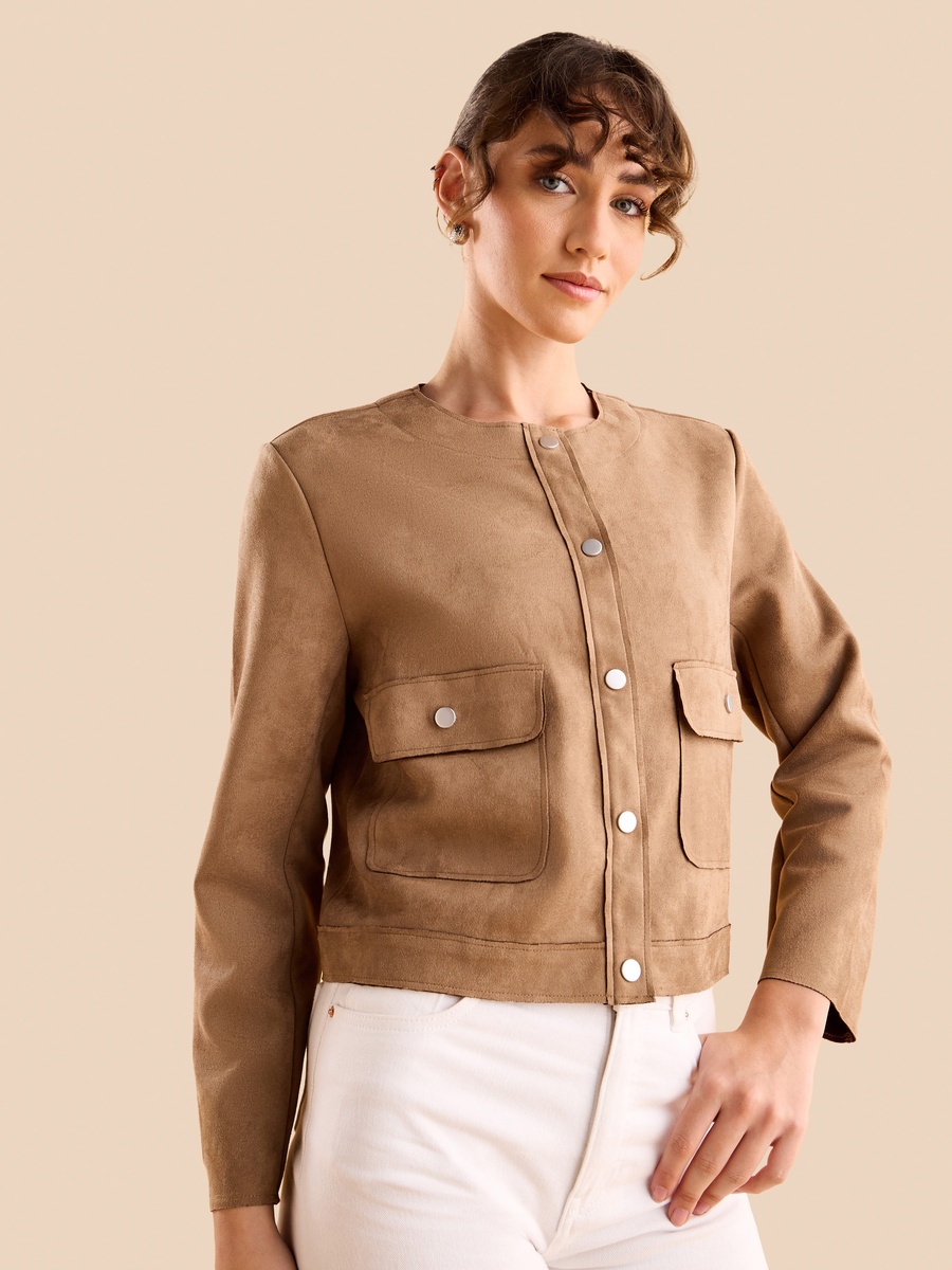 Suede Cropped Jacket