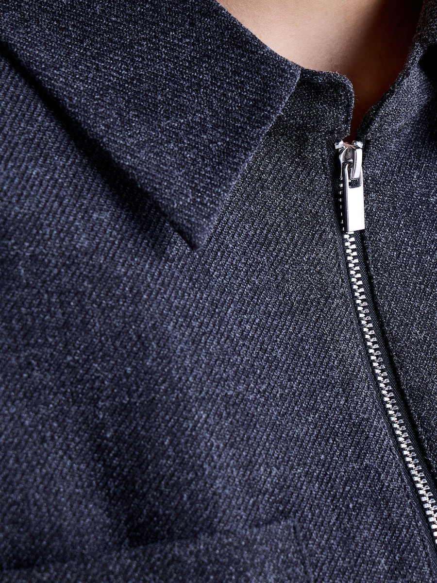 Contrast Tape Detail Cropped Jacket