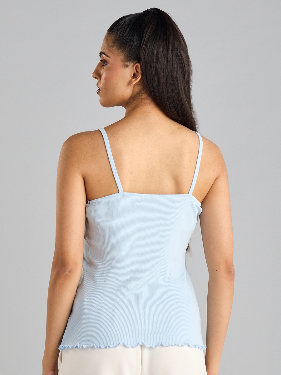 Ribbed Lace Insert Camisole