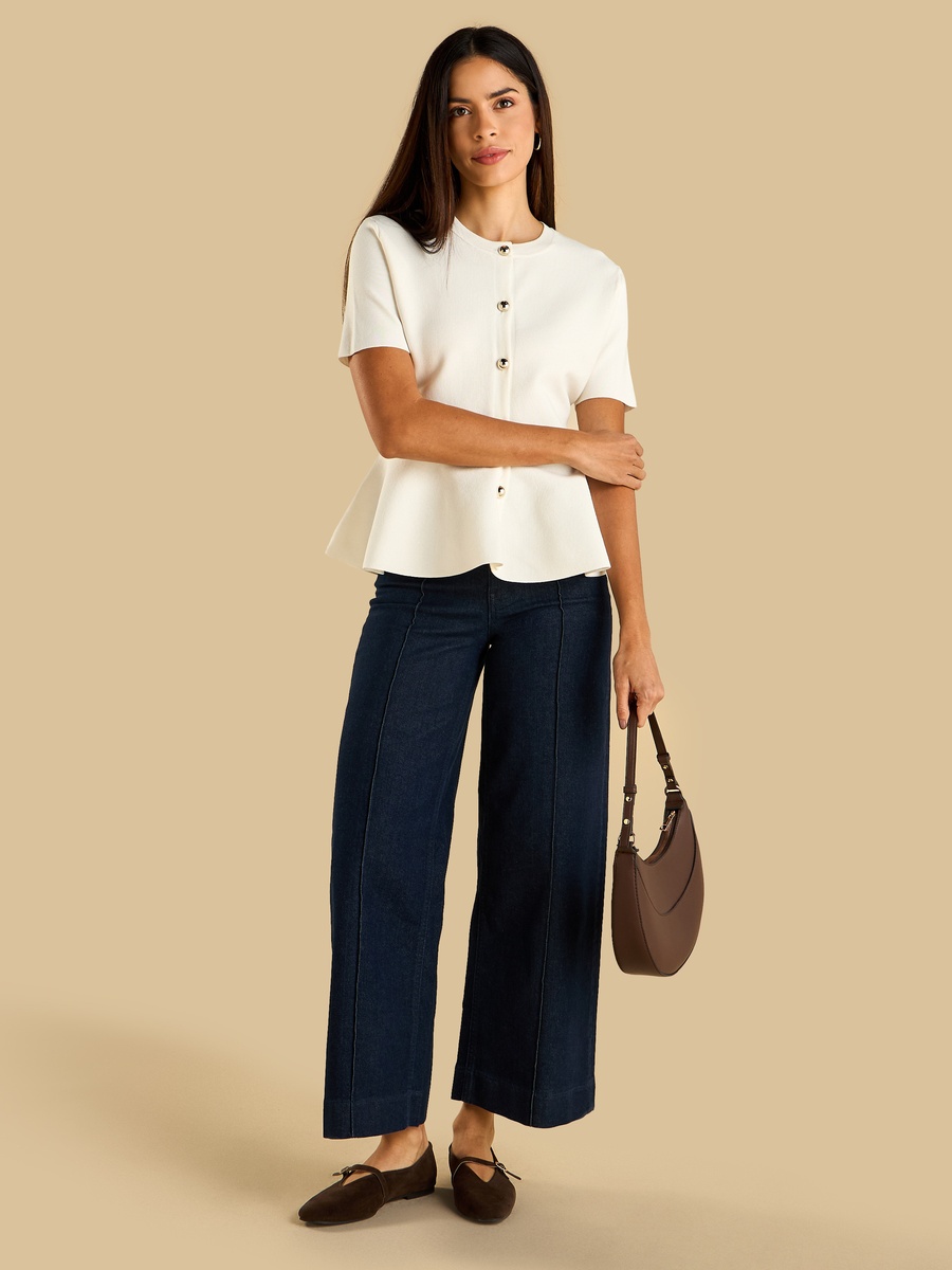 Textured Peplum Top