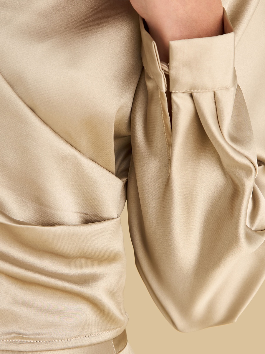 Wrap Top with Wide Cuff