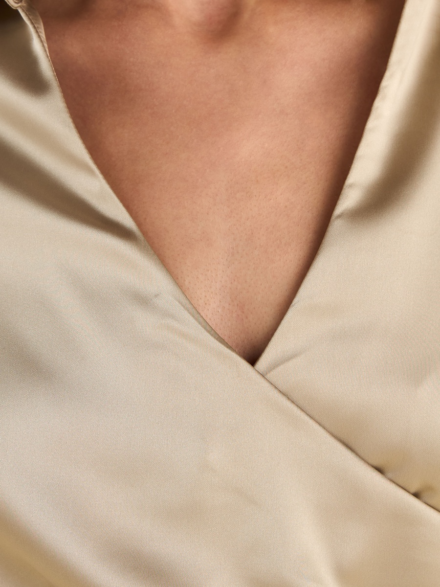 Wrap Top with Wide Cuff