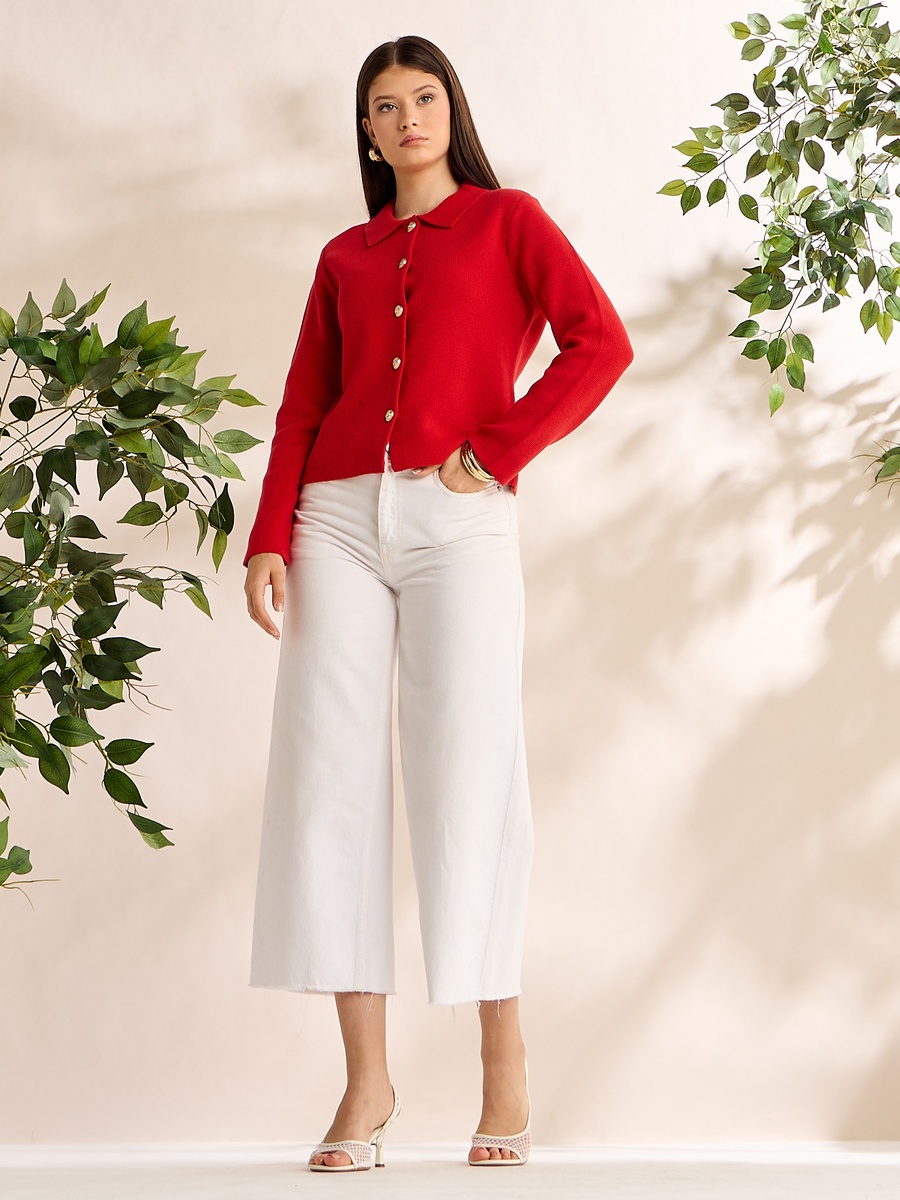 Waffle Textured Cardigan