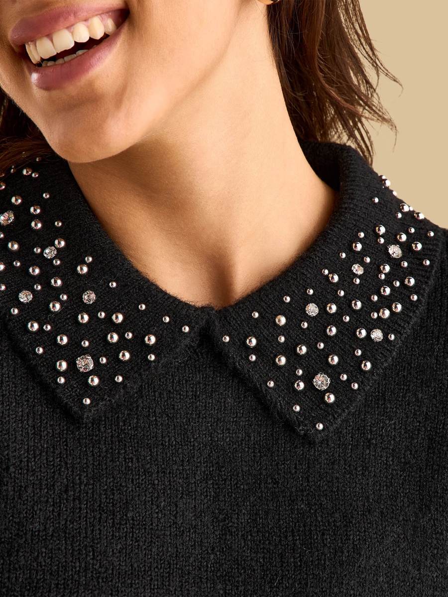 Embellished Collar Sweater