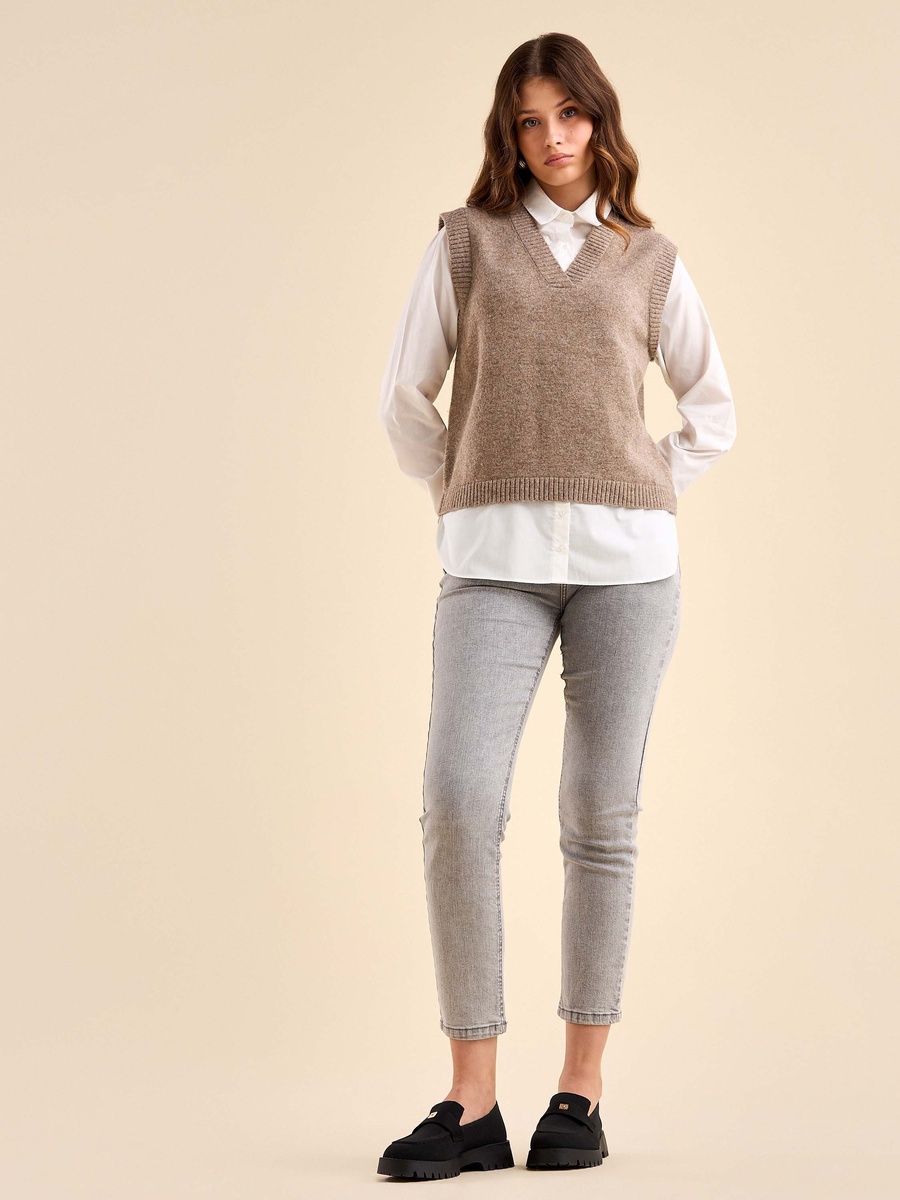 Textured Twofer Top