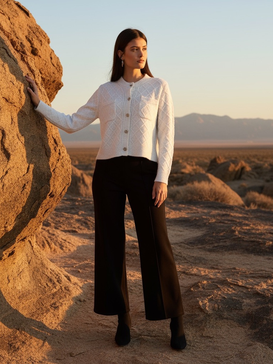 Textured Lurex Cardigan