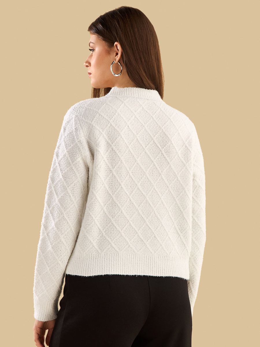 Textured Lurex Cardigan