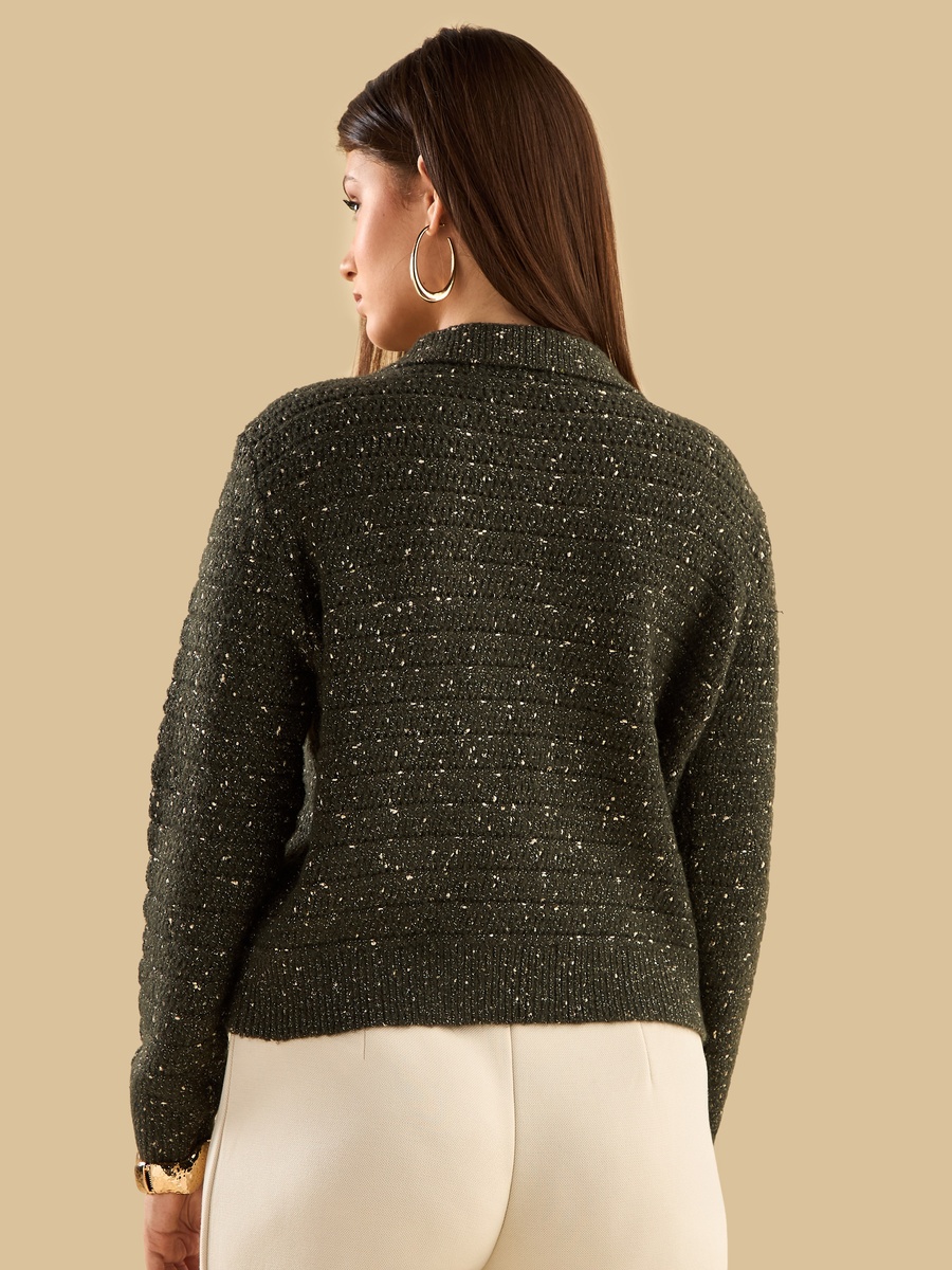 Textured Tweed Cardigan