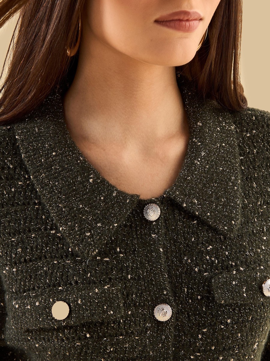 Textured Tweed Cardigan