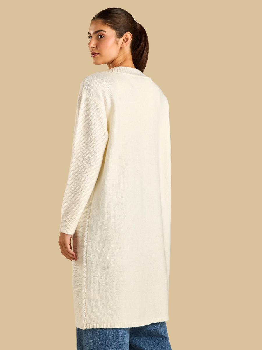 Textured Longline Cardigan