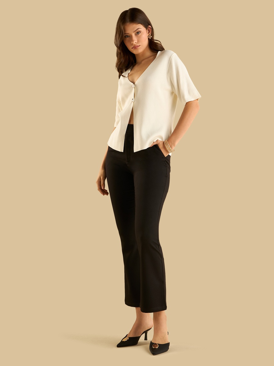 Textured Cardigan with Button Detail