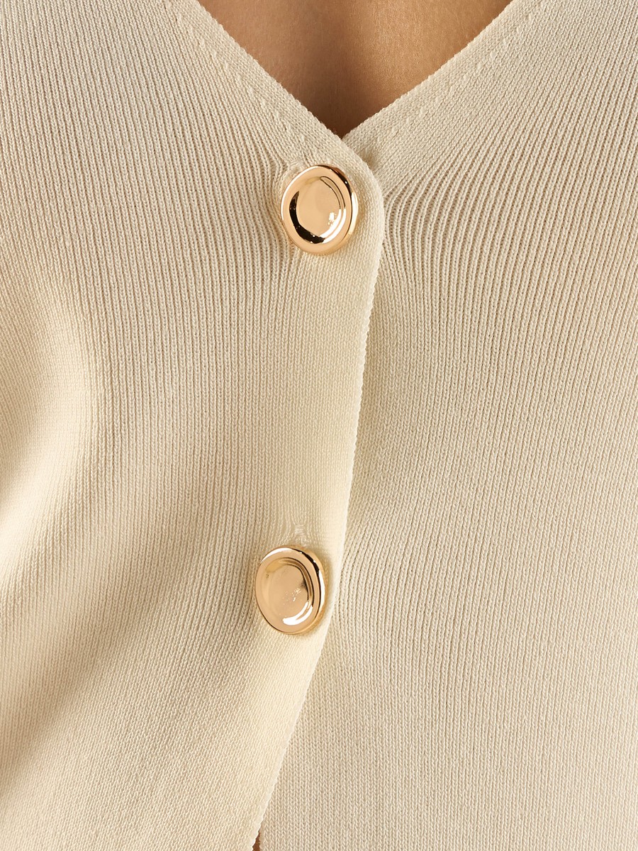 Textured Cardigan with Button Detail