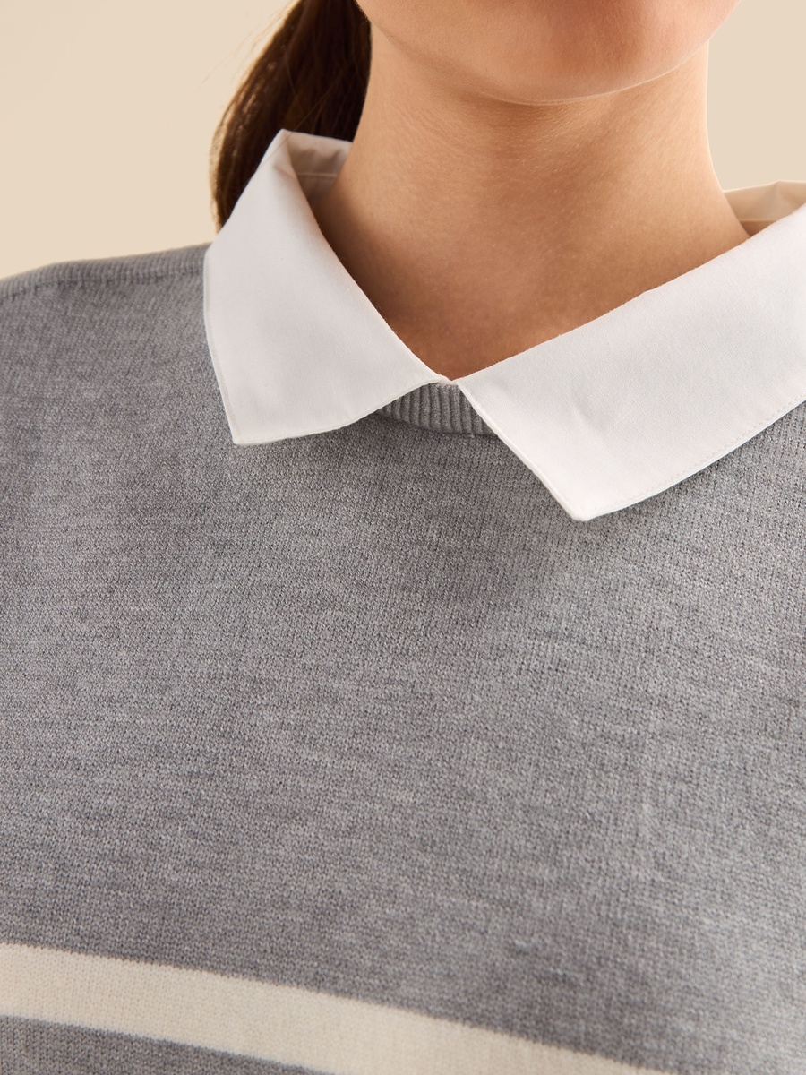 Striped Twofer Sweater