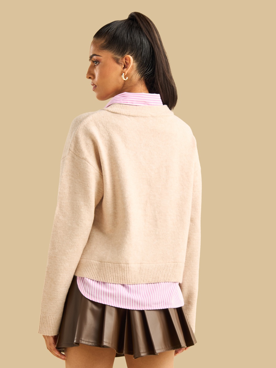 Striped Twofer Sweater