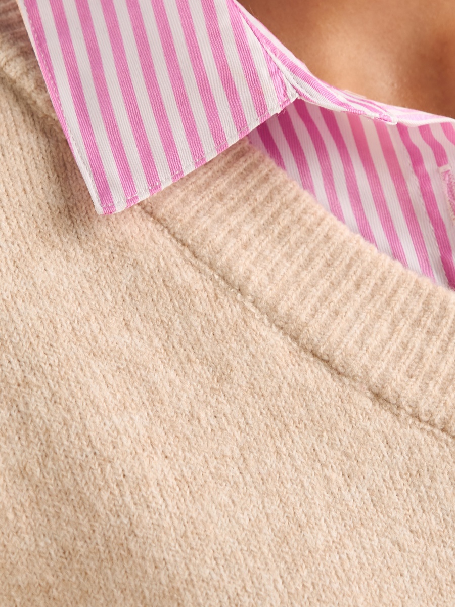 Striped Twofer Sweater