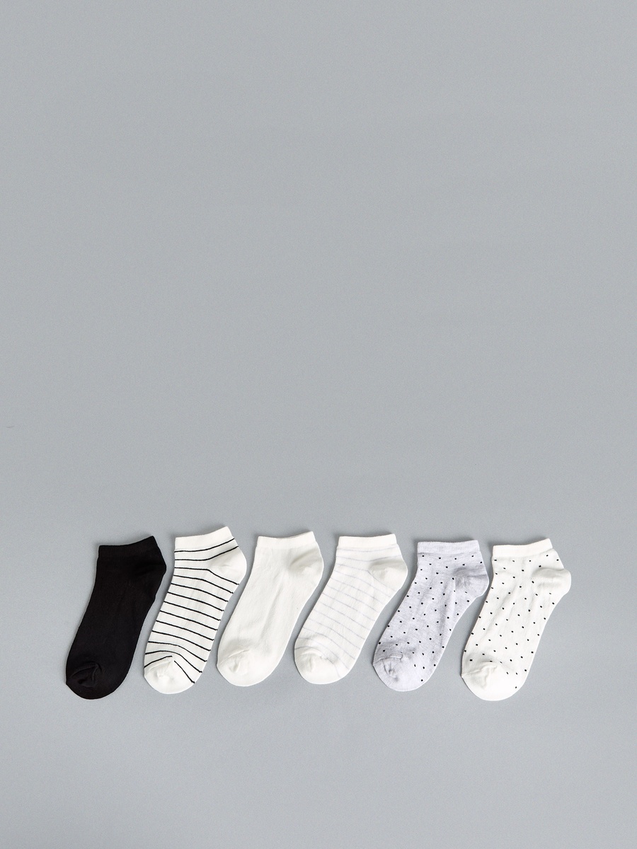 Pack of 6 - Assorted Ankle Length Socks
