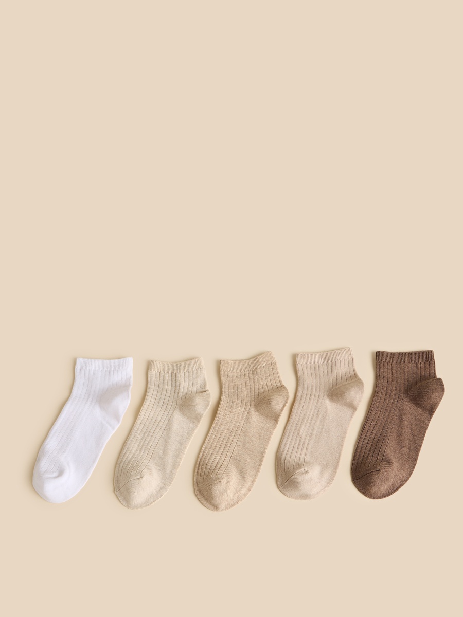 Pack of 5 - Ribbed Ankle Length Socks