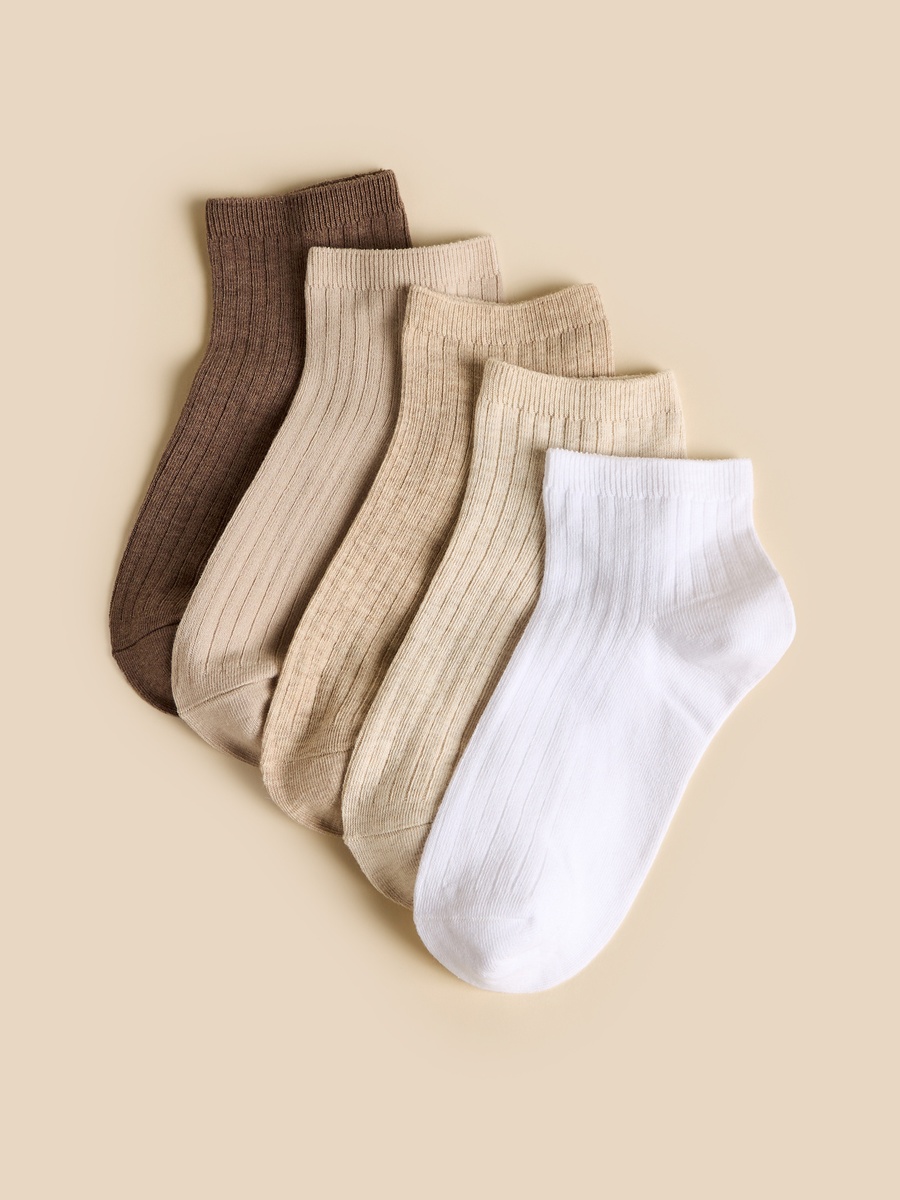 Pack of 5 - Ribbed Ankle Length Socks