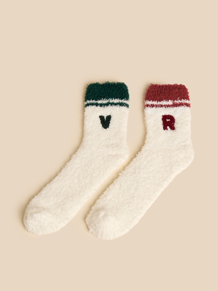 Pack of 2 - Textured Crew Length Socks