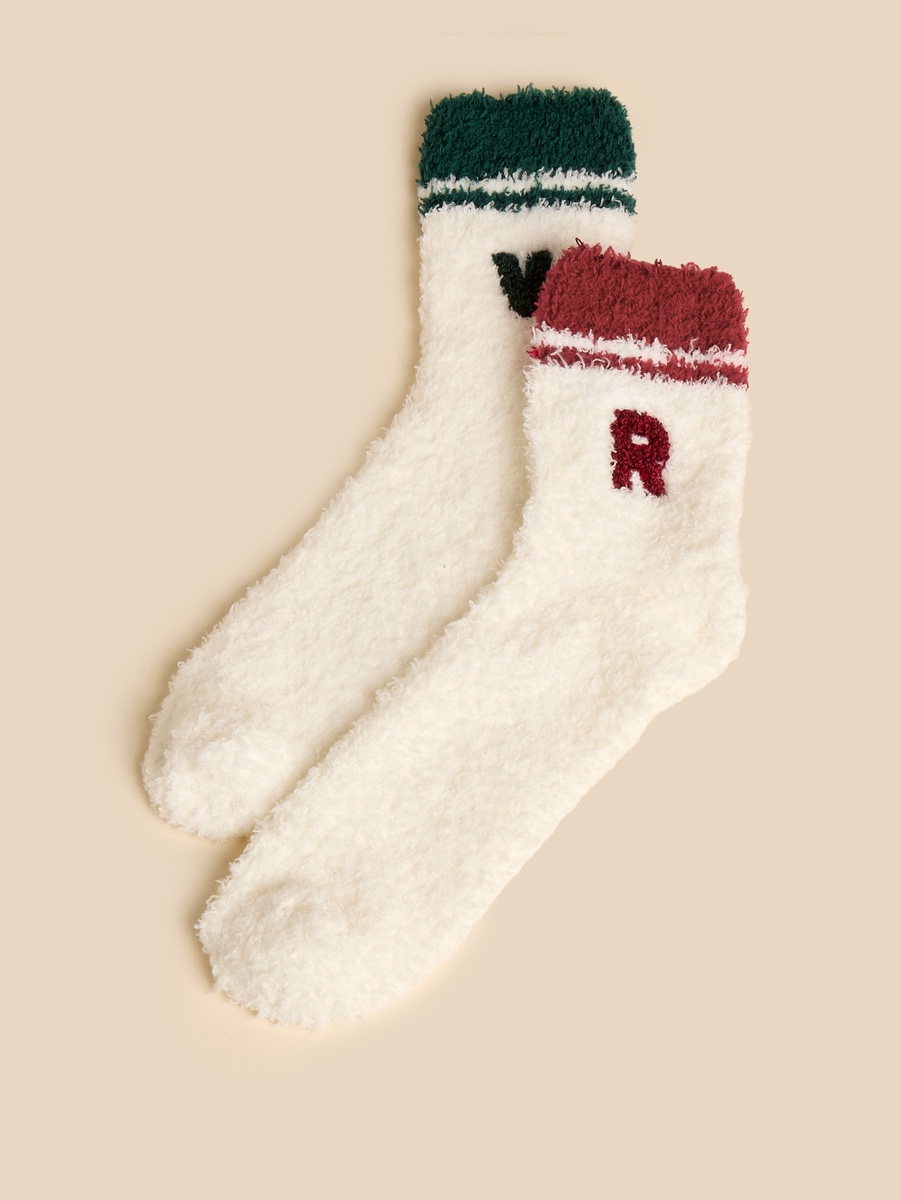 Pack of 2 - Textured Crew Length Socks