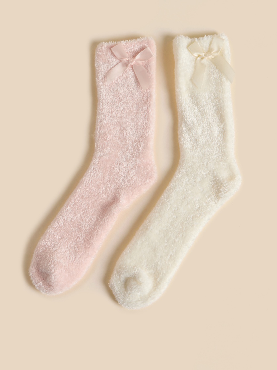 Pack of 2 - Bow Accent Crew Length Socks