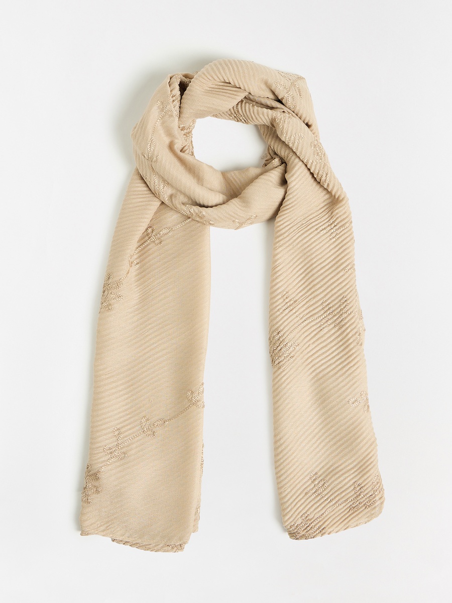 Floral Embroidered Scarf