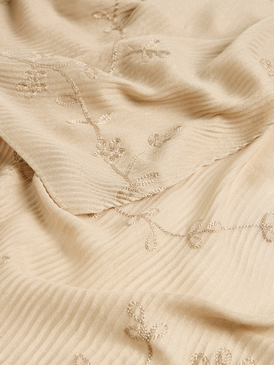 Floral Embroidered Scarf