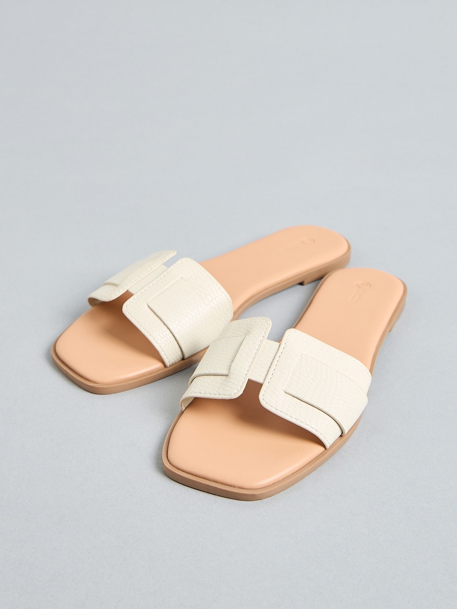 Textured Slip-On Sandals