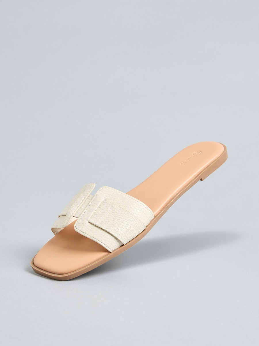 Textured Slip-On Sandals