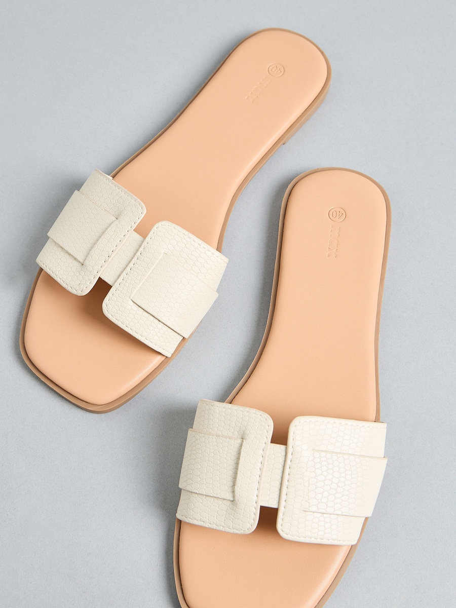 Textured Slip-On Sandals
